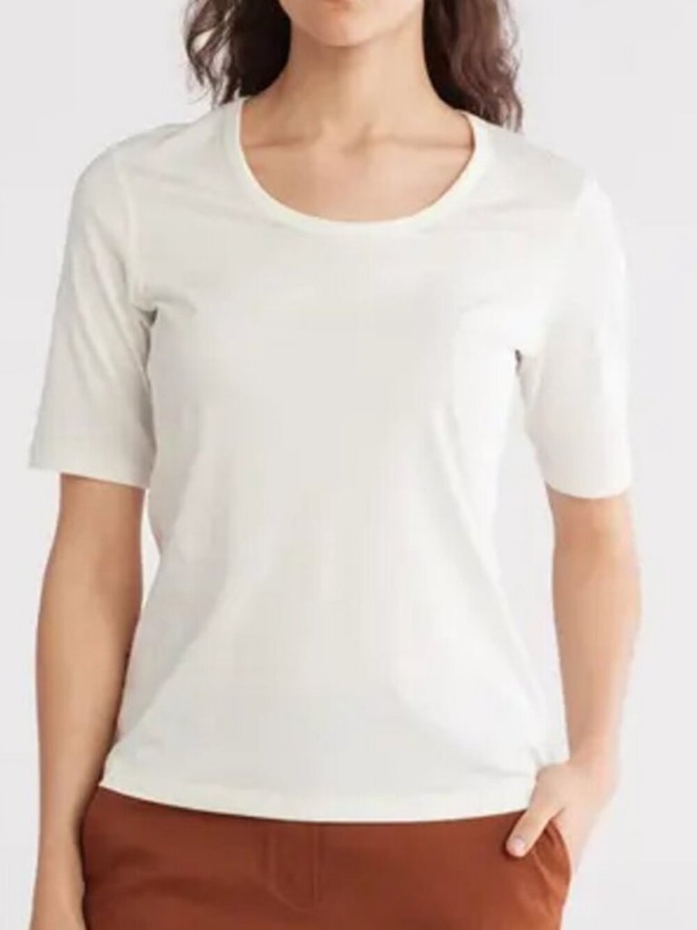 Theory Junia Pima Cotton Scoop Neck Tee, size S, NWT